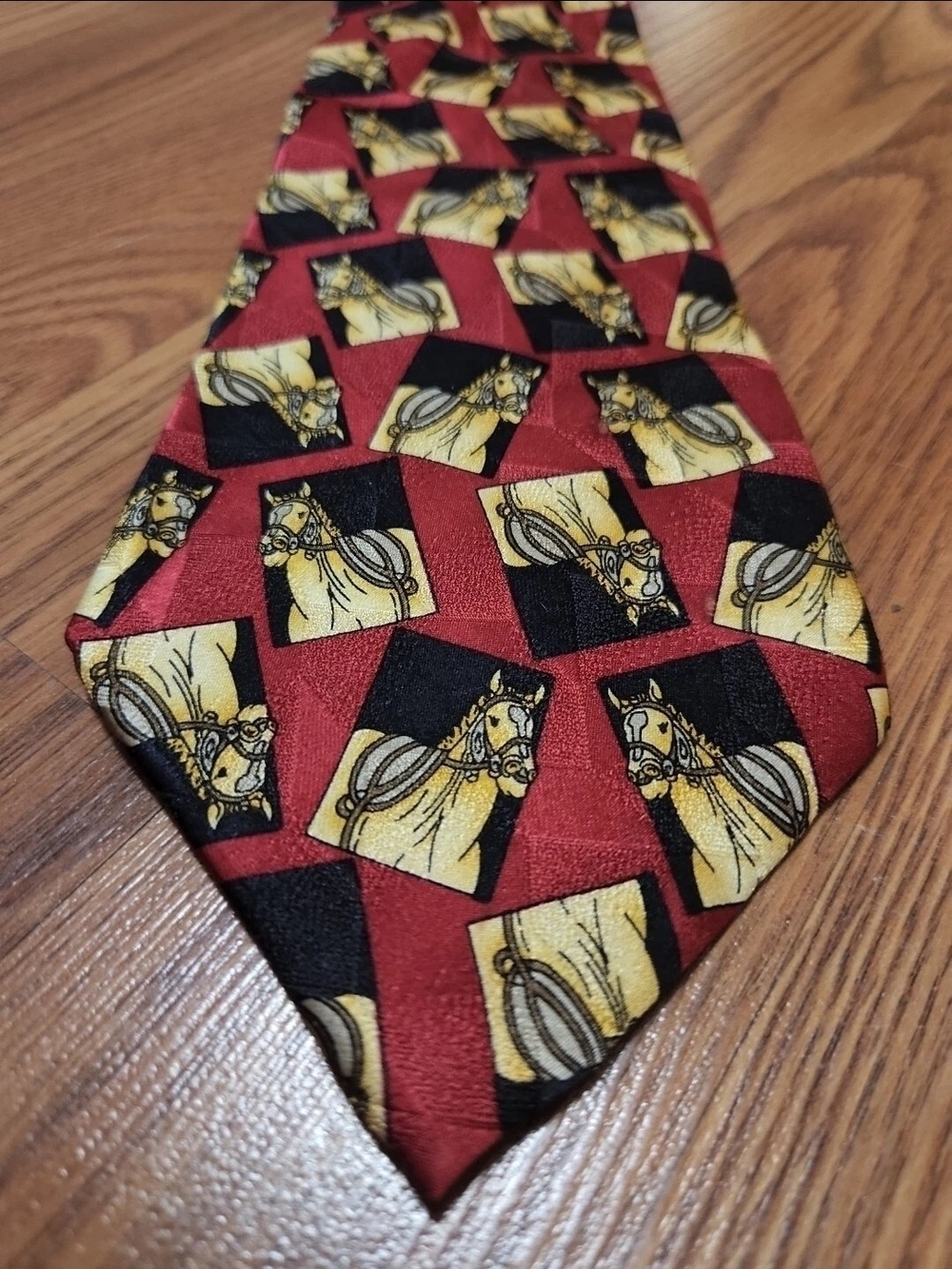 Vintage Horse Mens Necktie - Park Avenue 100% All Silk